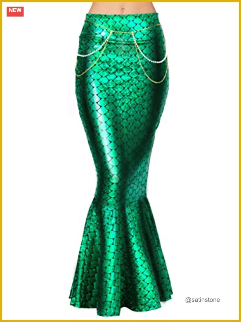 Metallic Hologram Shiny Mermaid Skirt Costume Role Play Halloween Party